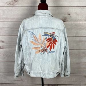 Levi's Denim Trucker Jacket Embroidery Floral
